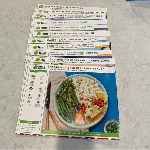 hello fresh kitchen hello fresh recipe cards poshmark hello fresh kitchen hello